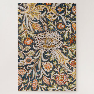 William Morris Vintage Trent Blaues Blumenmuster Puzzle