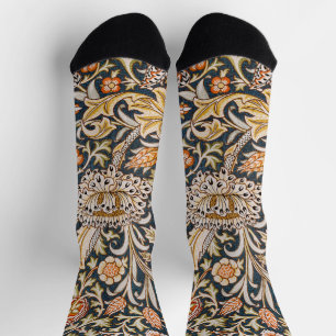 William Morris Vintage Trent Blaues Blumenmuster Socken