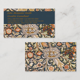 William Morris Vintage Trent Blaues Blumenmuster Visitenkarte