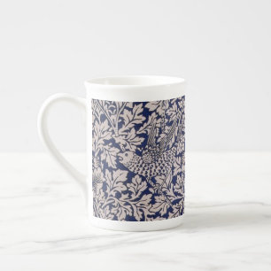 William Morris Vintage Vogel und Anemone Dunkelbla Porzellantasse