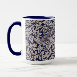 William Morris Vintage Vogel und Anemone Dunkelbla Tasse