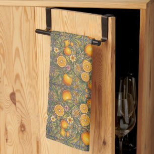William Morris vintage Zitrusfrucht Blumenmuster Geschirrtuch