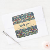 William Morris Vintager Erdbeerdieb Quadratischer Aufkleber (Umschlag)