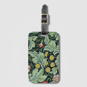 William Morris - Vintages Blumendesign in Leiceste Gepäckanhänger (Vorderseite Vertikal)