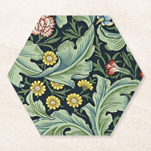 William Morris - Vintages Blumendesign in Leiceste Untersetzer (Vorderseite)