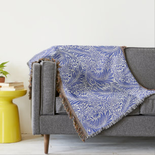 William Morris Vintages Blumenmuster Blau Weiß Decke