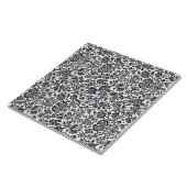 William Morris Vintages Blumenmuster Blau Weiß Fliese (Seite)