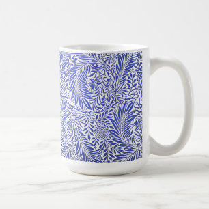 William Morris Vintages Blumenmuster Blau Weiß Kaffeetasse