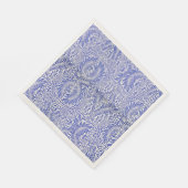 William Morris Vintages Blumenmuster Blau Weiß Serviette (Ecke)