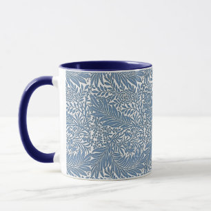 William Morris Vintages Blumenmuster Blau Weiß Tasse