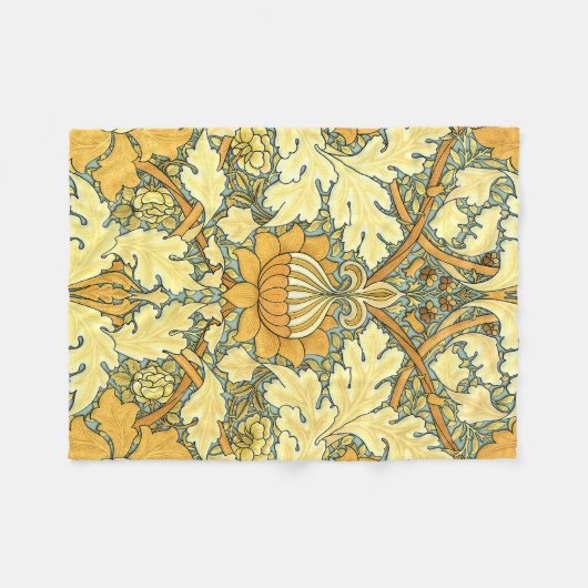 William Morris Vintages Blumenmuster Fleecedecke (Vorderseite (Horizontal))
