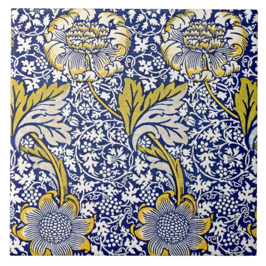 William Morris Vintages Blumenmuster Fliese (Vorderseite)