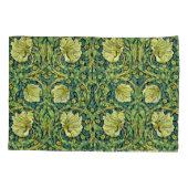 William Morris Vintages Blumenmuster Gelbes Grün Kissenbezug (Rückseite-Links)