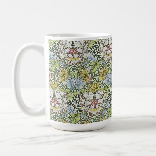 William Morris Vintages Blumenmuster Pink Green Kaffeetasse (Links)