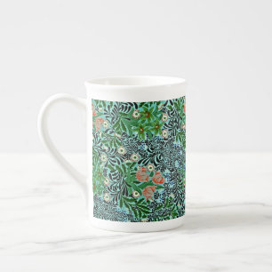 William Morris Vintages Blumenmuster Pink Green Porzellantasse