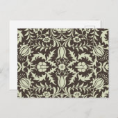 William Morris, Vintages Blumenmuster, Postkarte (Vorne/Hinten)