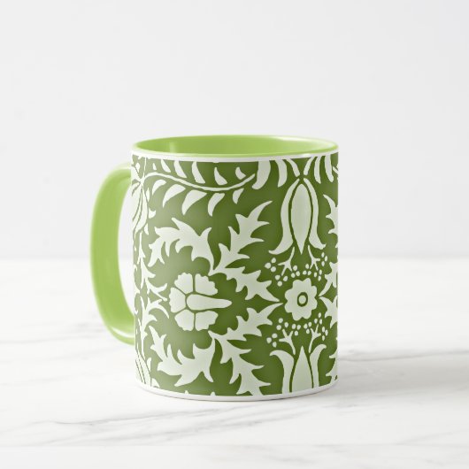 William Morris, Vintages Blumenmuster, Tasse (Vorderseite Links)