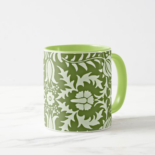 William Morris, Vintages Blumenmuster, Tasse (VorderseiteRechts)
