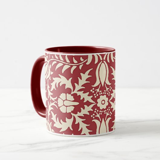 William Morris, Vintages Blumenmuster, Tasse (Vorderseite Links)