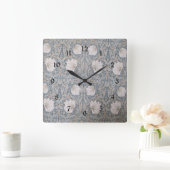 William Morris Vintages Design, Pimpernel Quadratische Wanduhr (Zuhause)