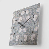 William Morris Vintages Design, Pimpernel Quadratische Wanduhr (Winkel)