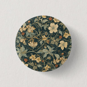 William Morris Vintages florales Jugendstil-Muster Button