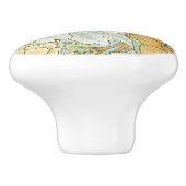 William Morris - Vintages Foliage- und Blumenmuste Keramikknauf (Seitenansicht)