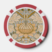 William Morris - Vintages Foliage- und Blumenmuste Pokerchips (Rückseite)