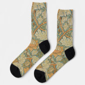 William Morris - Vintages Foliage- und Blumenmuste Socken (Linkes Detail)