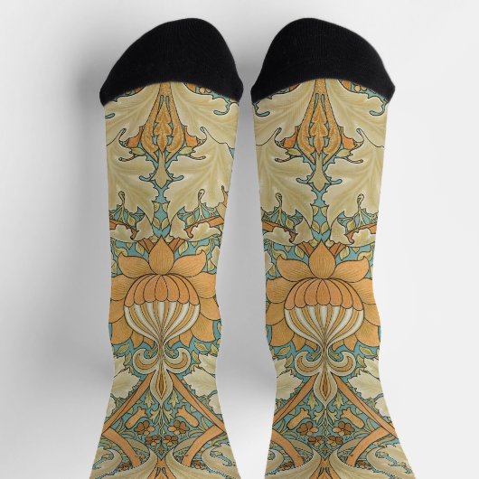 William Morris - Vintages Foliage- und Blumenmuste Socken (Oben)