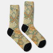 William Morris - Vintages Foliage- und Blumenmuste Socken (Rechts)