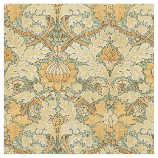 William Morris Vintages Foliage- und Blumenmuster Stoff (Nahaufnahme)