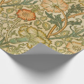 William Morris - Vintages Rosa und Rose Geschenkpapier (Ecke)