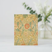 William Morris - Vintages Rosa und Rose Postkarte (Stehend Vorderseite)