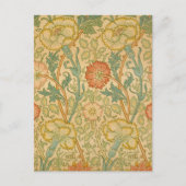 William Morris - Vintages Rosa und Rose Postkarte (Vorderseite)