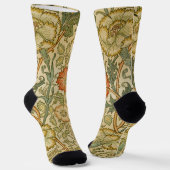 William Morris - Vintages Rosa und Rose Socken (Gewinkelt)