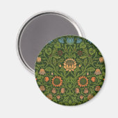 William Morris Violet and Columbine Art Rug Magnet (Vorderseite/Rückseite)