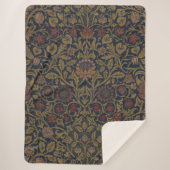 William Morris: Violet & Columbine Sherpa Blanket Sherpadecke (Vorderseite)