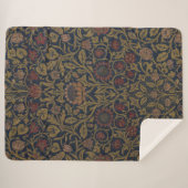 William Morris: Violet & Columbine Sherpa Blanket Sherpadecke (Vorderseite (Horizontal))