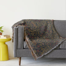 William Morris: Violet & Columbine Throw Blanket