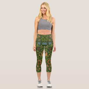 William Morris Violet und Columbine Art Rug Capri Leggings