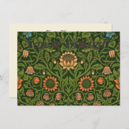 William Morris Violet und Columbine Art Rug Einladung (Vorne/Hinten)