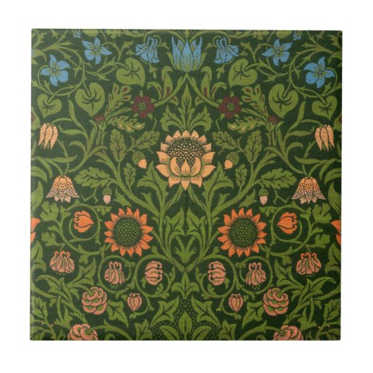 William Morris Violet und Columbine Art Rug Fliese (Vorderseite)