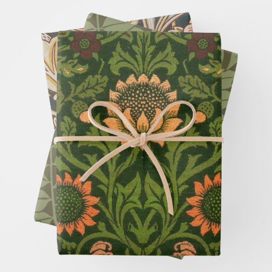 William Morris Violet und Columbine Art Rug Geschenkpapier Set (Beispiel)