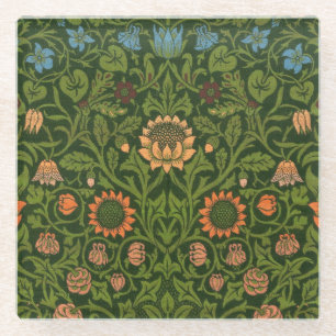 William Morris Violet und Columbine Art Rug Glasuntersetzer