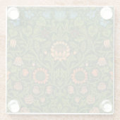 William Morris Violet und Columbine Art Rug Glasuntersetzer (Rückseite)