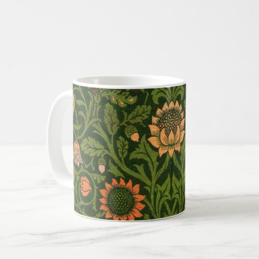 William Morris Violet und Columbine Art Rug Kaffeetasse (Vorderseite Links)