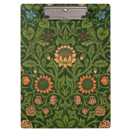 William Morris Violet und Columbine Art Rug Klemmbrett (Vorderseite)