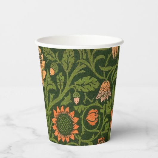 William Morris Violet und Columbine Art Rug Pappbecher (Rückseite)