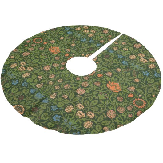 William Morris Violet und Columbine Art Rug Polyester Weihnachtsbaumdecke (Schrägansicht)